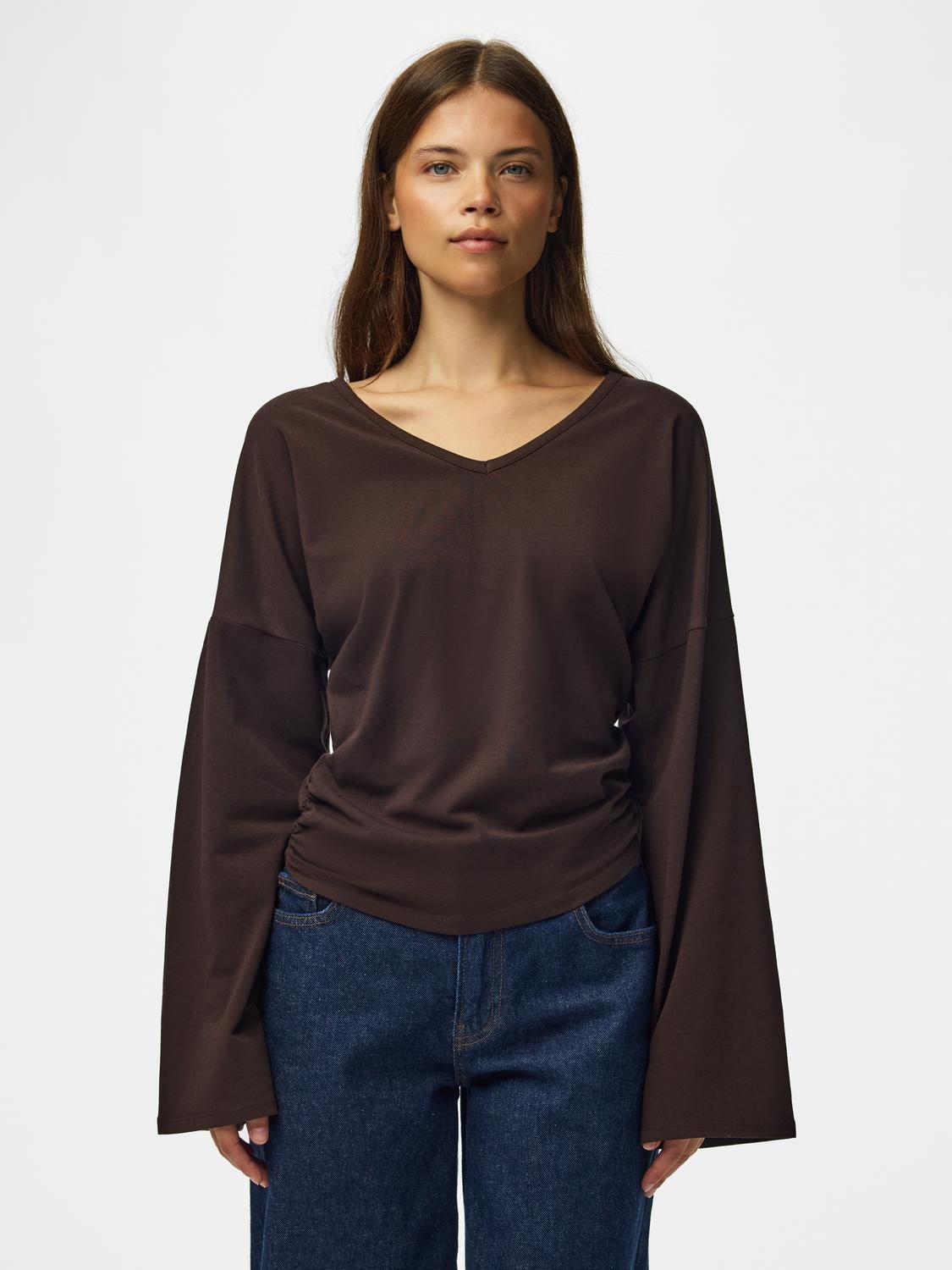 PCALLI Top - Chocolate Plum - VERO MODA & VILA Bergvik